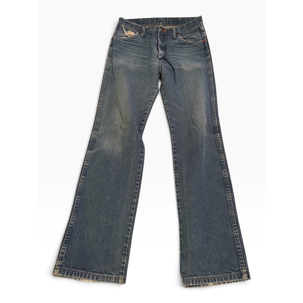 Wrangler 13MWZ Cowboy Cut Mens Jeans 32x32 Blue Denim Straight Leg Vintage